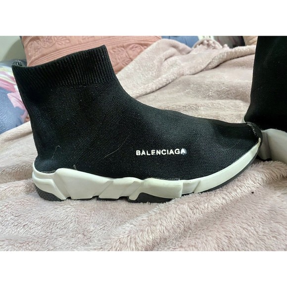 Balenciaga Speed 2.0 Lace-up Recycled Knit Sneaker | Saks  Size 7- Balenciaga Speed 2.0 Black